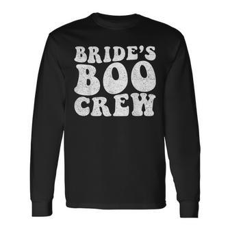 Last Boo Before I Say I Do Bride's Boo Crew Bachelorette Long Sleeve T-Shirt - Seseable