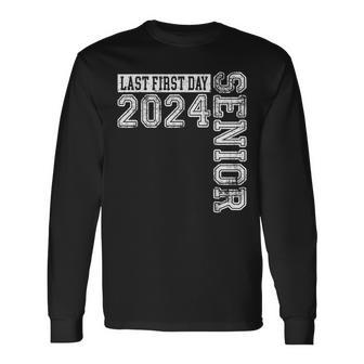My Last First Day Senior Back To School 2024 Class Of 2024 Long Sleeve T-Shirt - Monsterry CA