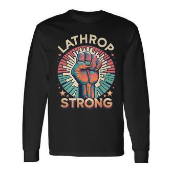Lathrop Strong Fist Of Power Long Sleeve T-Shirt | Mazezy