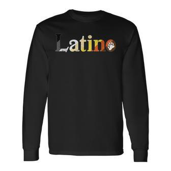 Latino Gay Bear Pride Distressed Long Sleeve T-Shirt T-Shirt | Mazezy