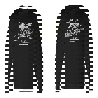 Lauderdale-By-The-Sea Florida Vintage 70S Palm Trees Graphic Long Sleeve T-Shirt | Mazezy