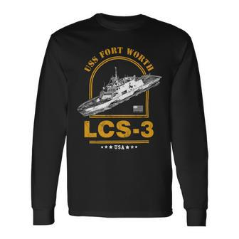 Lcs-3 Uss Fort Worth Long Sleeve T-Shirt - Monsterry