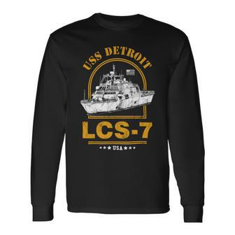 Lcs-7 Uss Detroit Long Sleeve T-Shirt - Monsterry AU