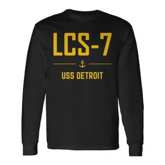 Lcs7 Uss Detroit Long Sleeve T-Shirt - Thegiftio UK