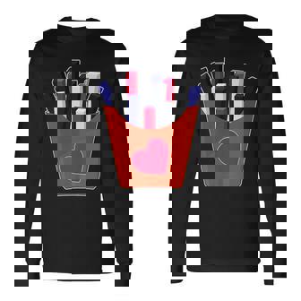 Leather Latex Lgbtq Potato French Fries Gay Pride Long Sleeve T-Shirt | Mazezy