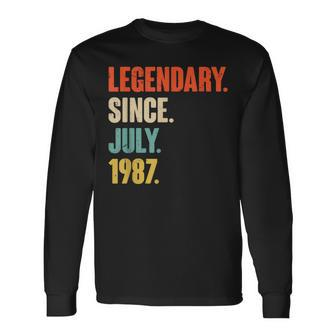 Legendary Since July 1987 35 Year Old 35Th Birthday Long Sleeve T-Shirt | Mazezy