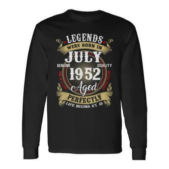 Legends Were Born In July 1952 69Th Birthday Long Sleeve T-Shirt | Mazezy