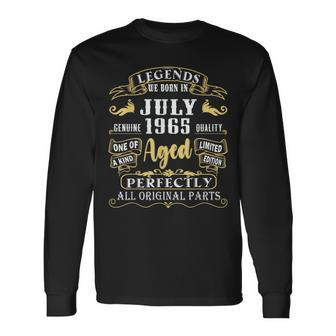 Legends Were Born In July 1965 Vintage 55Th Birthday Long Sleeve T-Shirt | Mazezy