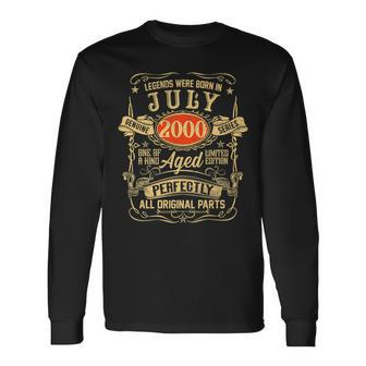 Legends Were Born In July 2000 21St Birthday 21 Years Old 21St Birthday Long Sleeve T-Shirt T-Shirt | Mazezy