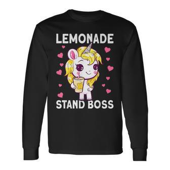 Lemonade Girl Lemonade Stand Boss Long Sleeve T-Shirt T-Shirt | Mazezy