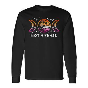 Lesbian Pride Not A Phase Lunar Moon Lgbt Gender Queer Long Sleeve T-Shirt T-Shirt | Mazezy