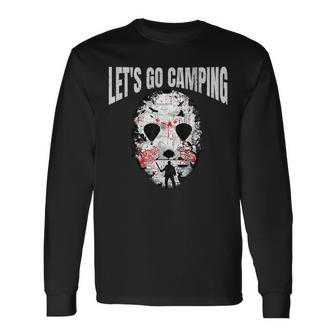 Let's Go Camping Serial Killer Horror Camp Halloween Halloween Long Sleeve T-Shirt | Mazezy