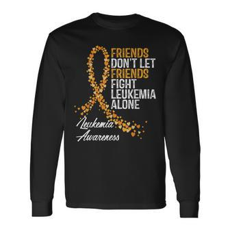 Leukemia Awareness Friends Support Blood Cancer Long Sleeve T-Shirt | Mazezy