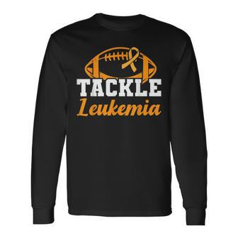 Leukemia Warrior Blood Cancer Awareness Tackle Leukemia Long Sleeve T-Shirt - Seseable