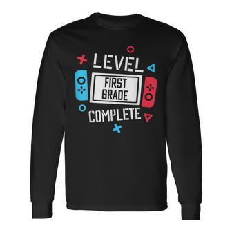 Level 1St Grade Complete Video Game Happy Last Day Of School Long Sleeve T-Shirt T-Shirt | Mazezy