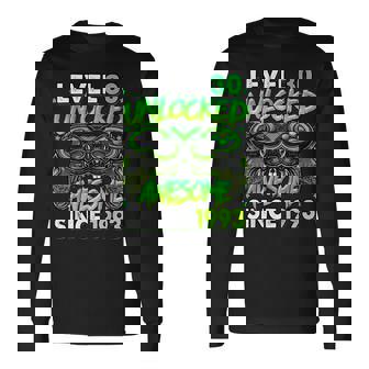 Level 30 Unlocked Awesome Since 1993 30Th Birthday Gaming Long Sleeve - Seseable