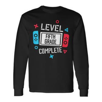 Level 5Th Grade Complete Video Game Happy Last Day Of School Long Sleeve T-Shirt T-Shirt | Mazezy
