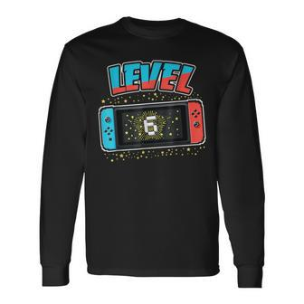 Level 6 Birthday Boy 6 Years Old Video Games Long Sleeve T-Shirt T-Shirt | Mazezy