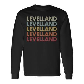Levelland Texas Levelland Tx Retro Vintage Text Long Sleeve T-Shirt | Mazezy