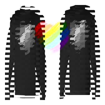 Lgbt Gay Pride Flag Gay Pride 2023Heart Lgbt Long Sleeve T-Shirt | Mazezy