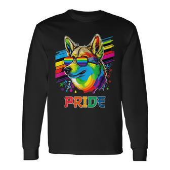 Lgbt Lesbian Gay Pride Swedish Vallhund Dog Long Sleeve T-Shirt T-Shirt | Mazezy CA