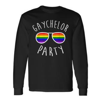 Lgbt Pride Gay Bachelor Party Gaychelor Engagement Long Sleeve T-Shirt | Mazezy