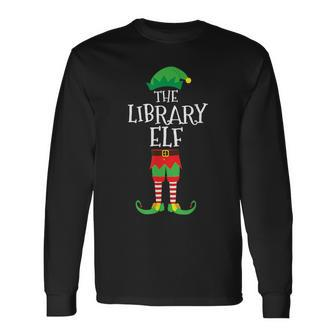 Library Elf Library Assistant Christmas Party Pajama Long Sleeve T-Shirt - Monsterry CA