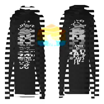 Life Is Better At The Beach With My Dog Corgi Lovers Graphic Long Sleeve T-Shirt T-Shirt | Mazezy