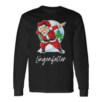 Lingenfelter Name Santa Lingenfelter Long Sleeve T-Shirt - Seseable