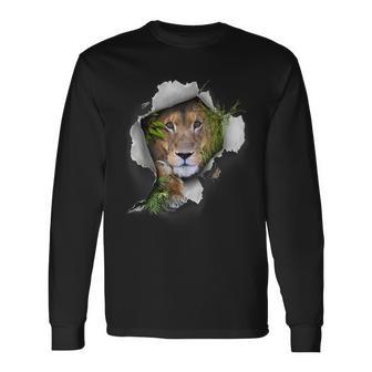 Lion Safari Animal Zoo Animal Lion Long Sleeve T-Shirt - Seseable