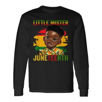 Little Mister Junenth African Black Boy Toddler Long Sleeve T-Shirt - Seseable