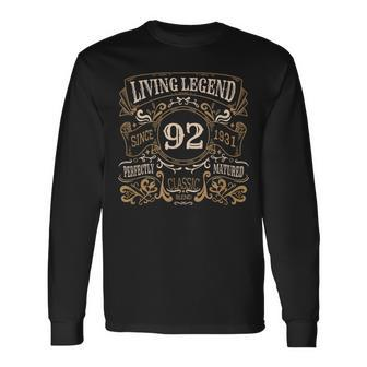 Living Legend 1931 92Nd Birthday Long Sleeve - Monsterry AU