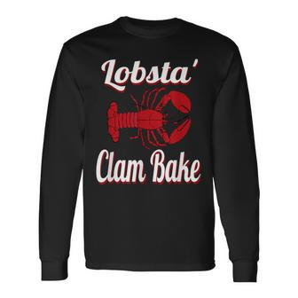 Lobsta' Clam Bake Lobster Long Sleeve T-Shirt | Mazezy
