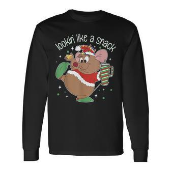 Looking Like A Snack Christmas Mouse Boujee Santa Xmas Long Sleeve T-Shirt - Seseable