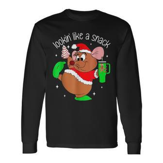 Out Here Looking Like A Snack Mouse Christmas Long Sleeve T-Shirt - Seseable