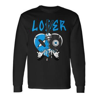 Loser Lover Drip Heart Black University Blue 13S Matching Long Sleeve T-Shirt | Mazezy