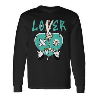 Loser Lover Drip Heart Dunk Low Turquoise Matching Long Sleeve T-Shirt - Thegiftio UK