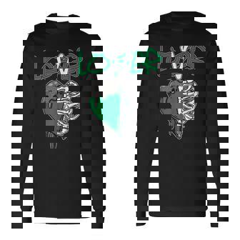 Loser Lover Dripping Heart Pine Green 3S Long Sleeve T-Shirt T-Shirt | Mazezy