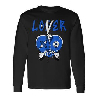 Loser Lover Heart Dripping Racer Blue 5S Matching Long Sleeve - Seseable