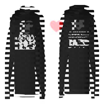 I Love Basketball Boys I Heart Basketball Boys Long Sleeve - Seseable