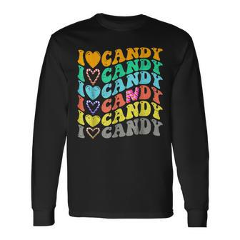 I Love Candy Halloween Party Cute Trick Or Treat Candyland Long Sleeve - Seseable