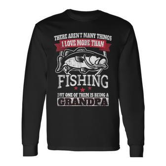 I Love Fishing But More Than That Love Being Grandpa Long Sleeve T-Shirt - Thegiftio UK