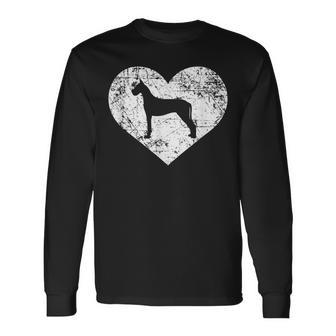 I Love Great Dane Dog Cute Pet Owner Long Sleeve T-Shirt T-Shirt | Mazezy