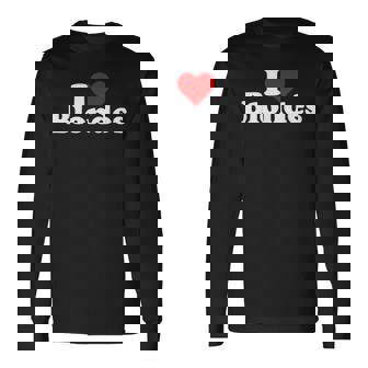 I Love Heart Blondes Blonde Hair Long Sleeve T-Shirt - Monsterry