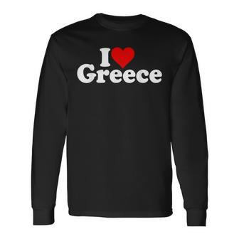 I Love Heart Greece Long Sleeve - Seseable