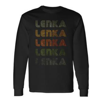 Love Heart Lenka Grunge Vintage Style Black Lenka Long Sleeve T-Shirt | Mazezy AU