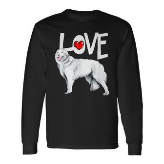 Love Maremma Sheepdog Quote Abruzzese Dog Heart Owner Long Sleeve T-Shirt | Mazezy