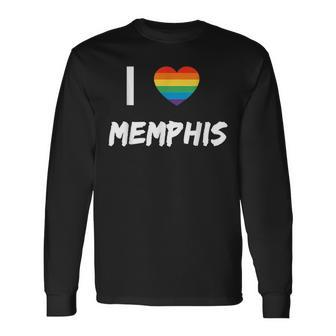I Love Memphis Gay Pride Lbgt Long Sleeve T-Shirt | Mazezy