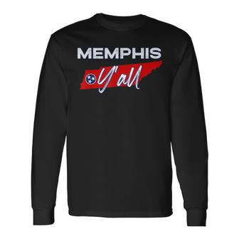 I Love Memphis Tennessee Yall Tn Volunr Pride Long Sleeve T-Shirt | Mazezy
