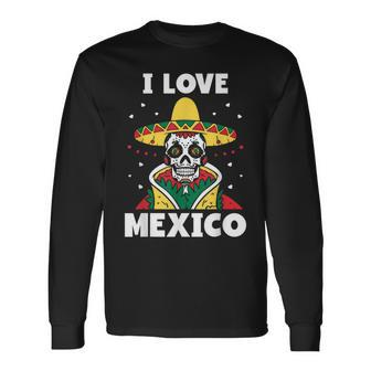 I Love Mexico Country Lover Mexican Proud Long Sleeve T-Shirt - Seseable